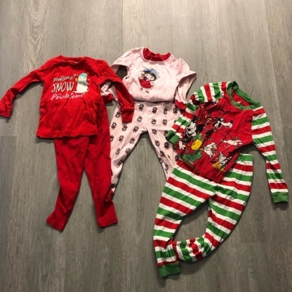Carter's Christmas Mickey Mouse Pajama Set Bundle 2T
